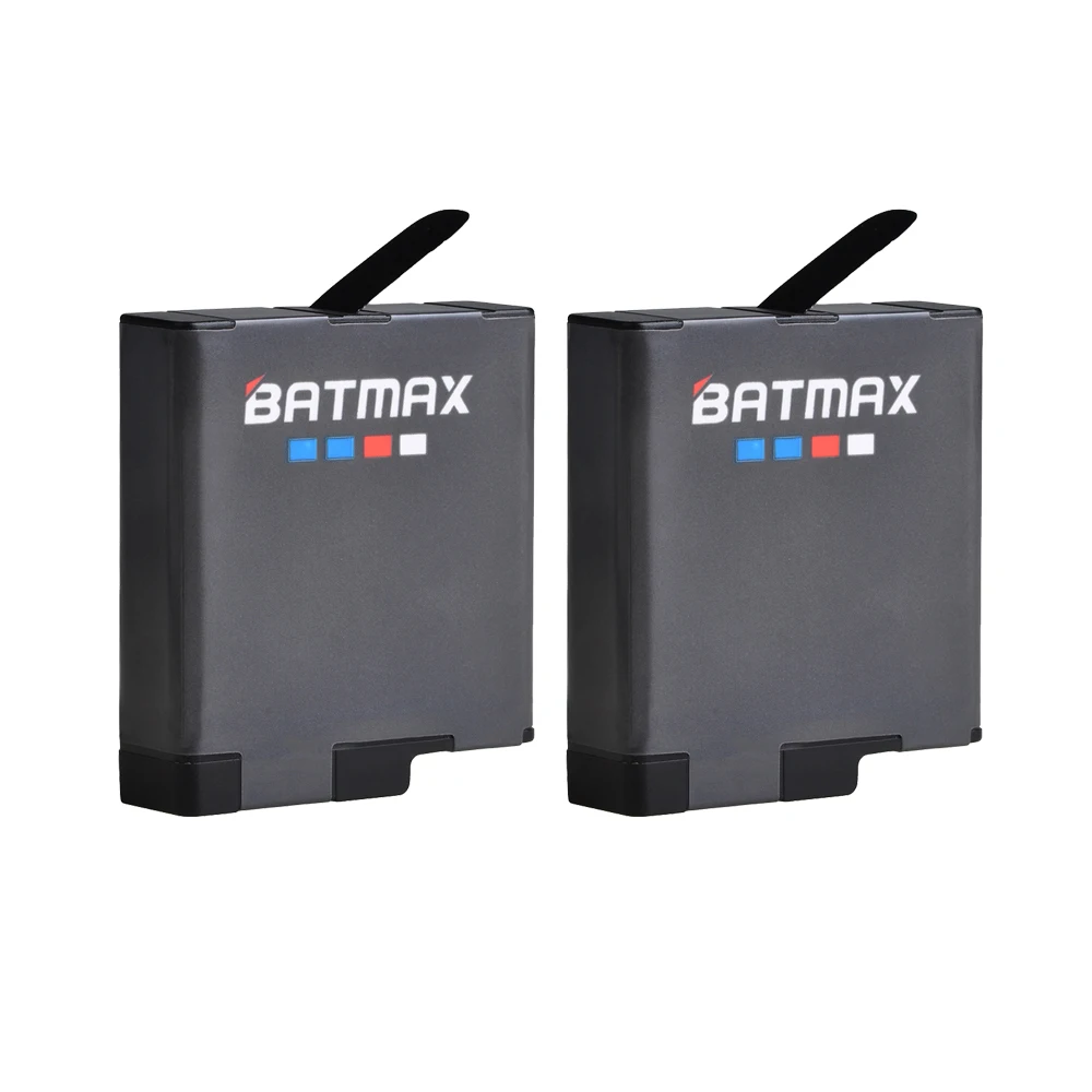 Batmax для GoPro Hero 8 7 6 5 батарея 1600mAh+ USB тройное зарядное устройство для GoPro Hero 8 7 6 5 Black Akku GoPro Экшн-камера - Цвет: 2Pcs