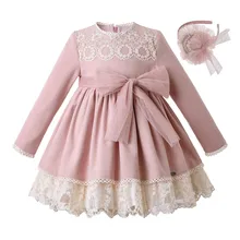 Pettigirl/ светильник для девочек; розовое платье с головным убором; весенне-осеннее платье принцессы; одежда для детей; G-DMGD206-A339