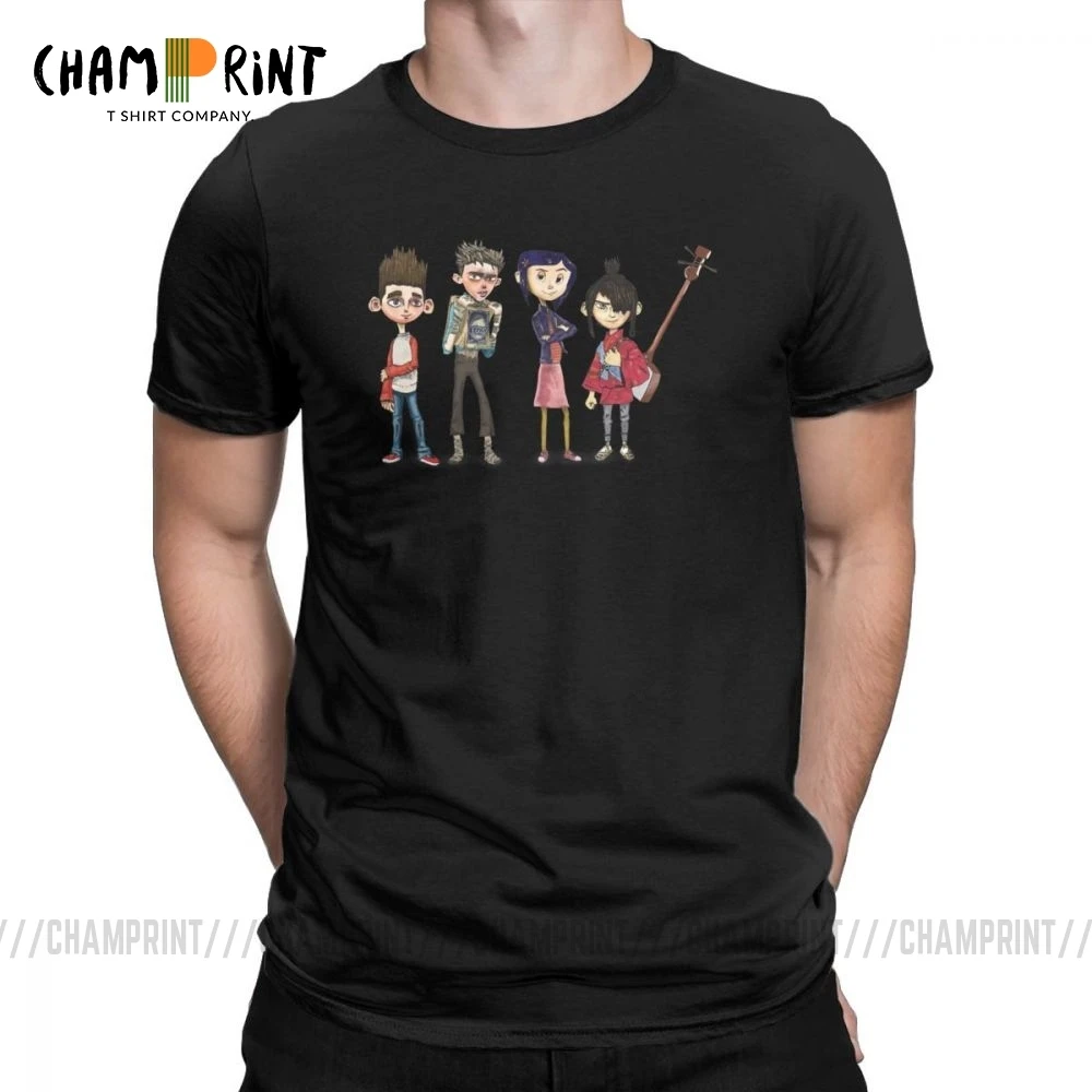 Футболка Coraline для мужчин поколения Хэллоуин мультфильм короткий рукав Винтаж