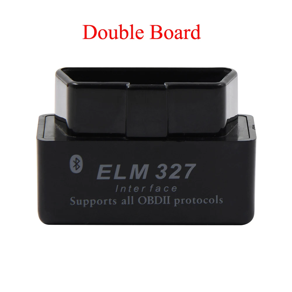 Мини ELM327 Bluetooth V1.5 PIC18F25K80 OBD2 автомобильный диагностический инструмент ELM 327 v1.5 OBD2 для Android/Symbian OBDII протокол 30 шт - Цвет: Bouble Board BLACK