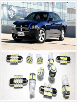 

11 set White LED Lights Interior Package 10 & 36mm&39mm Map Dome For Dodge Charger Journey Avenger Caliber 2000-2019