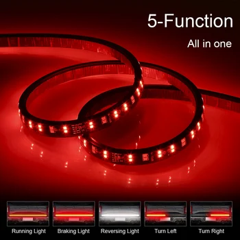 

Hot 2019 2PCS 48inch 60inch Multi-Functional Truck Waterproof White/Red Light Tailgate Light Bar Reverse Turn Signal Braking Lig