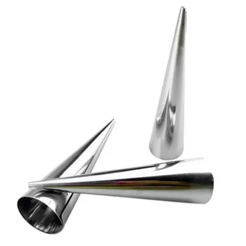 

12pcs Stainless Steel Cannoli Cone Form Tubes Horn Shaped For Baking Molds Cream Baking Accessories Cake Decoration For Kitchen