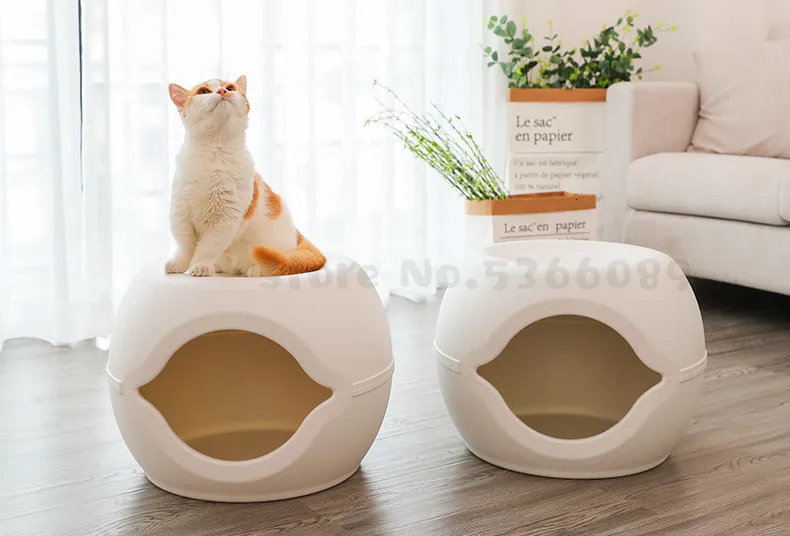 Кошачий наполнитель закрытый всесезонный Универсальный домик для кошек вилла поворотный стол водонепроницаемый пластиковый питомник сетка для кошек красный весна и лето