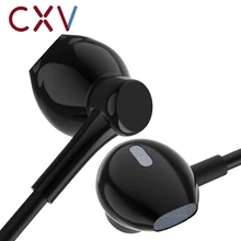 Стерео Бас Наушники Половина в уши гарнитура с микрофоном для iphone 5 5s 6 6s Plus Xiaomi samsung fone de ouvido MP3