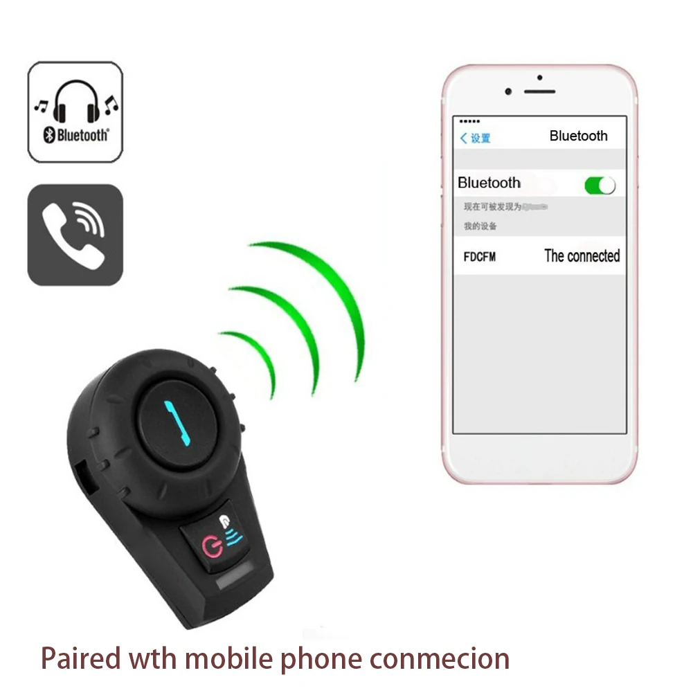 Bluetooth домофон мотоциклетный шлем беспроводная гарнитура Интерком 500 м Bluetooth fm-радио для телефона/gps/MP3 беспроводные наушники