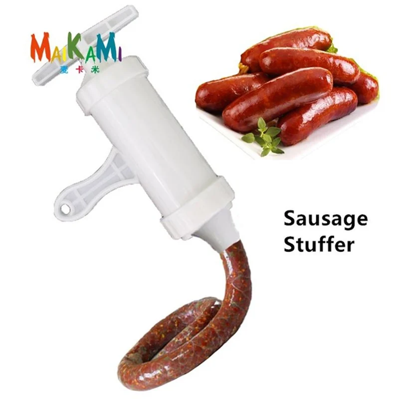 Hand Operated Sausage-Machine Meat Stuffing Filling Filler Salami Maker Funnels