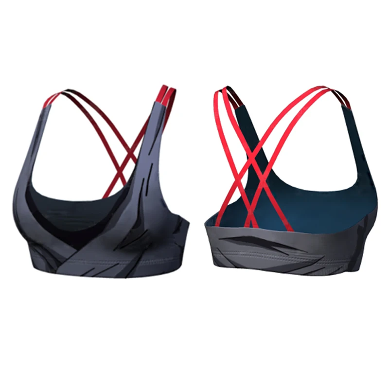 Breathable Women's Bra Fashion Goku BULMA Printed Cosplay Fitness Bra Push Up Tops 2021 New Gym Fitness Women Sports Ruuning Bra 2