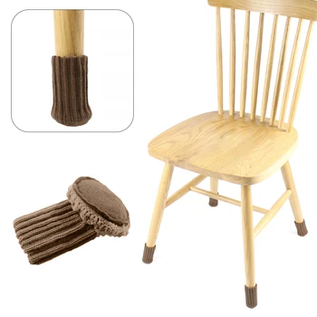 

16Pcs Table Chair Leg Knitted Cap Pad Furniture Table Feet Cover Floor Protector Non-Slip Table Chair Foot Covers Home Decor