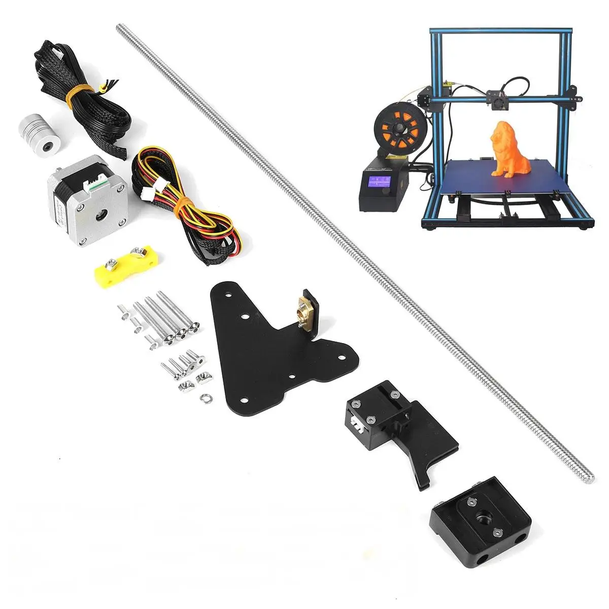 

Creality 3D Dual Z-axis Upgrade Kit 515MM Lead Screw 42-34 Motor + Filament Sensor Kits Upgrade For CR-10 3D Printer parts