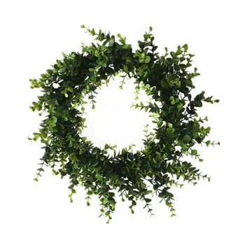 

Artificial Flowers Green Christmas Wreath Spring Wreath Outdoor for Front Door 67JB