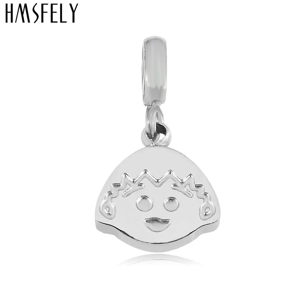 HMSFELY 316L Stainless Steel Smile Face Pendant Accessories For DIY Charm Bracelet Jewelry Making Beaded Bracelets Child Dangles | Украшения