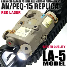 Тактический PEQ-15 светодиодный оружейный фонарик с красной лазерной охотничьей винтовкой белый свет осветитель обновленная версия