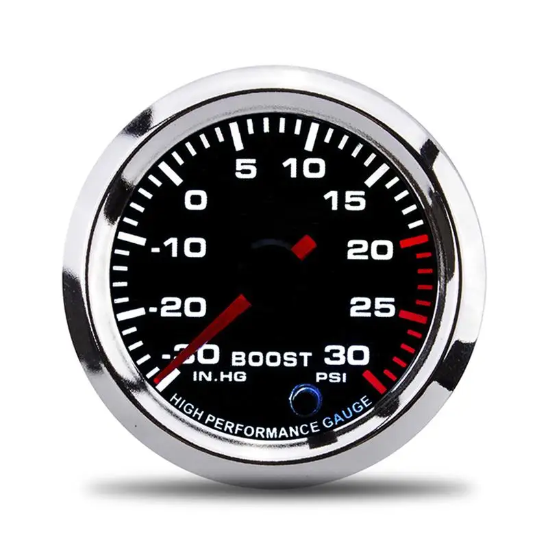 7 цветов Масляные манометры Turbo Boost Калибр Температура масла Температура воды метр с датчиком для гоночных автомобилей топливный метр 52 мм авто - Цвет: boost gauge PSI