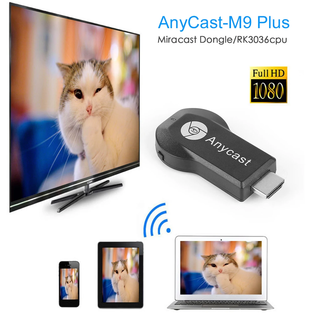 

1080P WiFi 4K HD 2.4G Dual Frequency Wireless HDMI TV Same Screen Receiver M9 Plus For Mobile Screen Cast