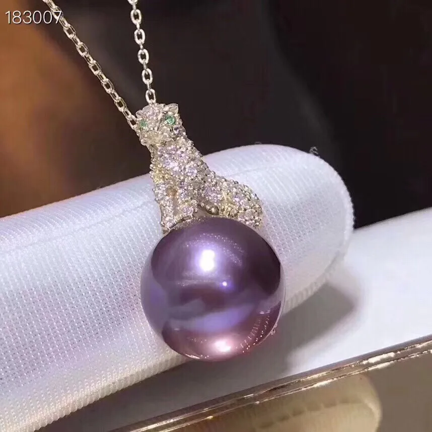 Жемчужная подвеска 1027 изящное ювелирное изделие с натуральным фиолетовым