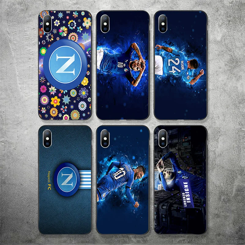 Чехол для телефона Insigne Milik iphone DIY Napoli FC чехол черный мягкий TPU iPhone 11Pro X XR XS MAX 7 8 7plus 6