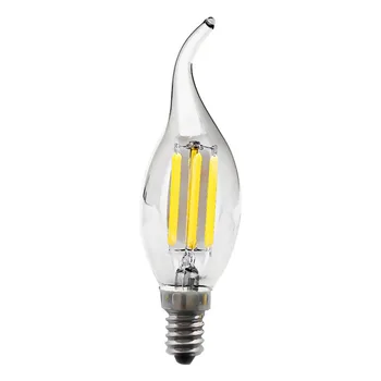 

E14 6W Edison COB Filament Retro LED Light Candle/Flame Bulb Lamp Chandelier