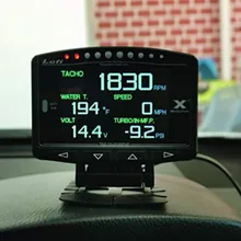 Lufi X1 OBD2 inteligentny cyfrowy Multi metromierz angielska wersja Turbo boost ciśnienie oleju temperatura RPM wskaźnik prędkości dla samochodów