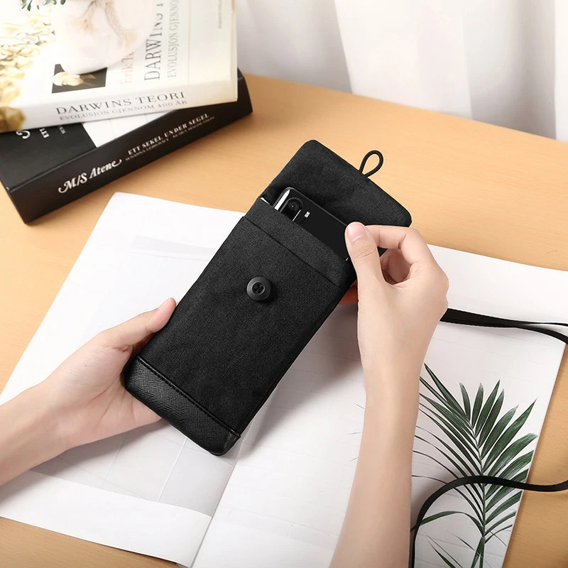 

Travel Mobile Phone Storage Bag Hanging Neck Messenger Bag Charging Treasure Data Cable Earphone Organizer Tote Pouch