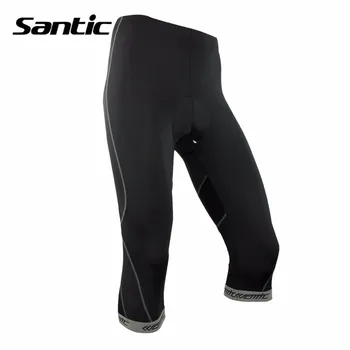 

Santic 3/4 Men Women 3D Anti-Slip Padded Gel Cycling Shorts Tight Elastic Fit Bike Black Wear For Outdoor MTB Bicycle Clothing