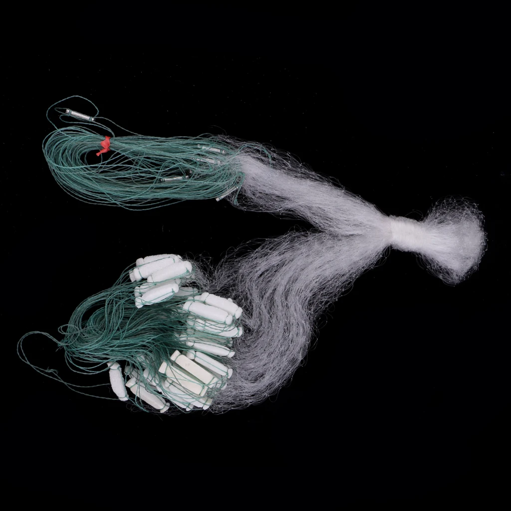 1 Layer Fishing Gill Net 0.7x8m Fish Mesh Bait Trap Nylon Fish Gill Net with Lead Sinker Casting Net Outdoor Fishing Tackles