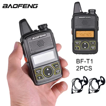 

2 pcs Baofeng BF-T1 Mini Walkie Talkie Radio VOX Handheld Two-Way Radio Woki Toki Pair Communicator Transceiver Ham R