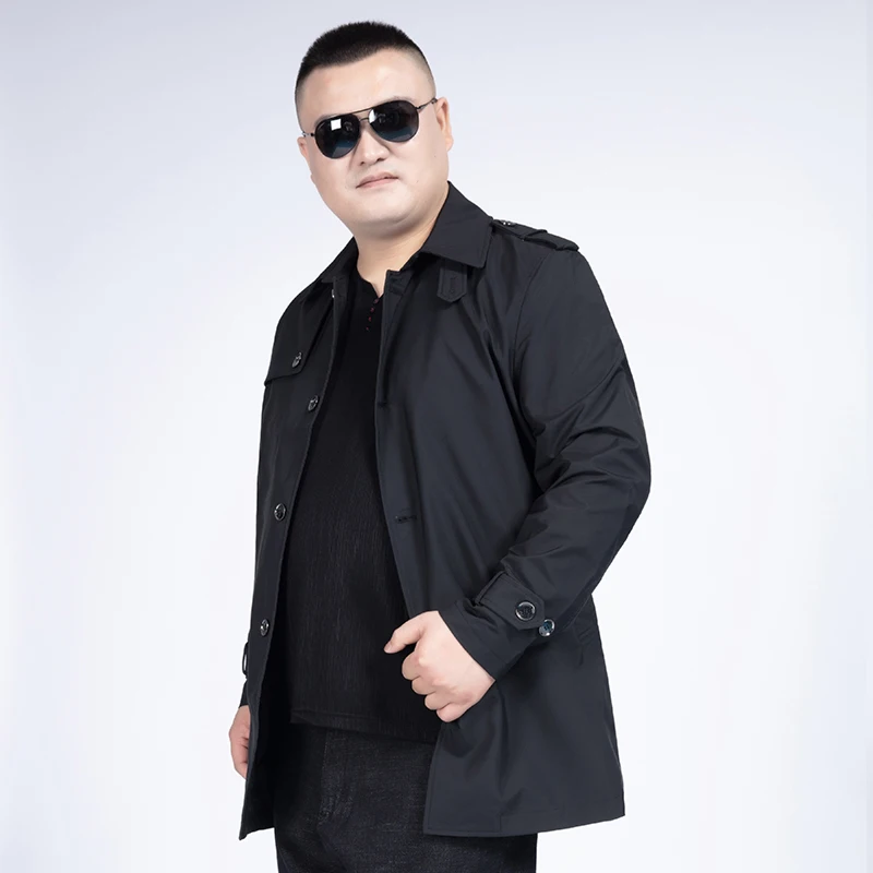 Новые Большие размеры 8XL 7XL 6XL модные высококачественные пальто мужские повседневные Длинные ветровка пальто на молнии