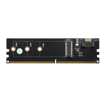 

M.2 Ngff SSD to SATA Adapter Card DDR2/DDR3 RAM Powered SATA to M.2 SSD NGFF B Key Converter for Win 7/8/10