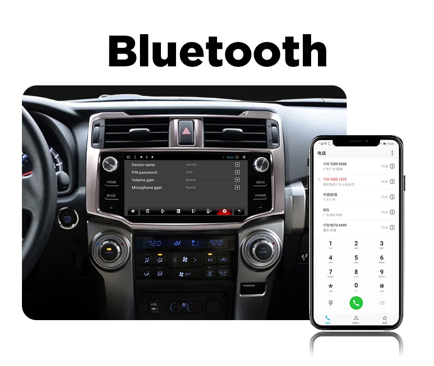 " Android 7,1 2G 32G Автомобильный мультимедийный стерео для Toyota 4runner 4runner с DSP и Carplay радио аудио gps навигационный блок