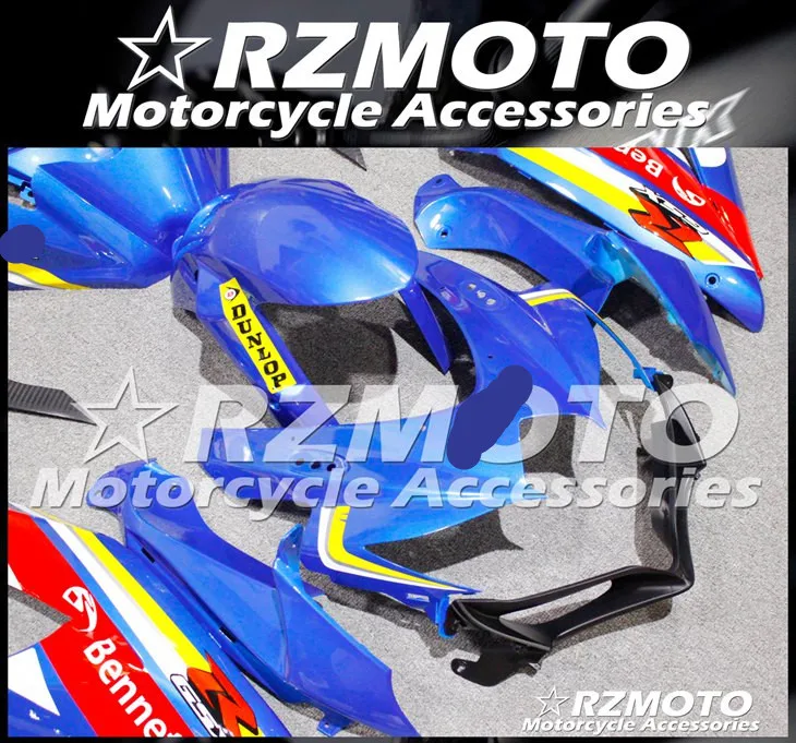 ABS мотоцикл обтекатель комплект для SUZUKI GSXR600 750 K8 2008-2010 год кузов литья под давлением Магазин № 1139