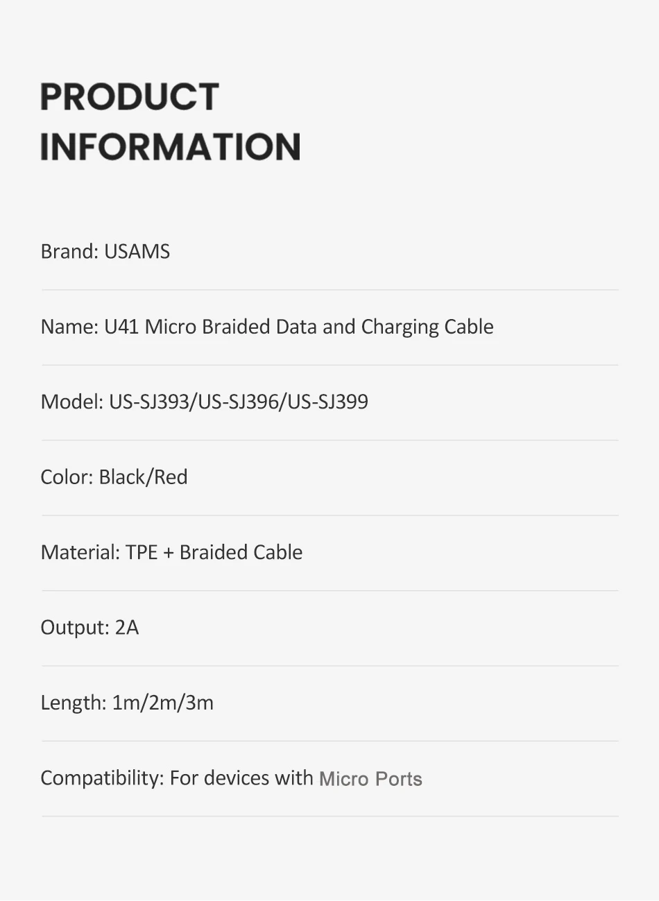 USAMS Micro USB кабель 2A Быстрая зарядка USB синхронизировать мобильный телефон адаптер зарядное устройство кабель для samsung Xiaomi sony htc LG кабель для телефона Android