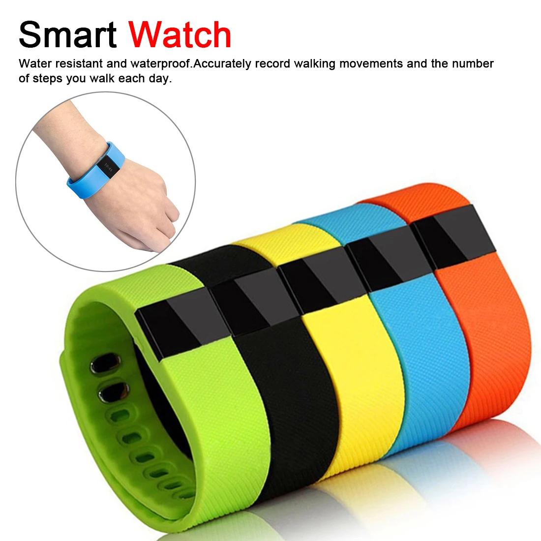 

TW64 Smart Watch Bluetooth V4.0 Sport Bracelet Wristband Gym Running Fitness Activity Pedometer USB Smart Watches
