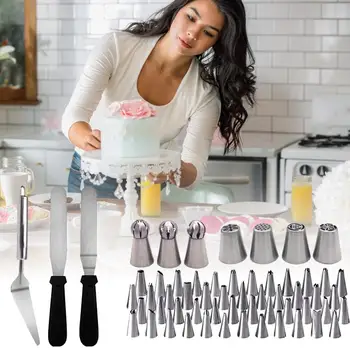 

Cake Decorating Supplies Kit for Beginners Set of 220 Baking Pastry Tools with Non-slip Base for Beginners