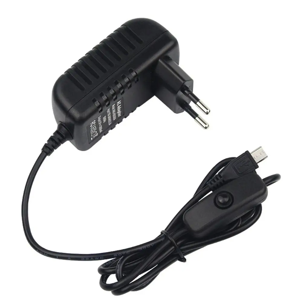 gfjfghfjfh 5V 3A Netzteil Ladegerät AC Adapter Micro USB Kabel mit Power On/Off Schalter Für Raspberry Pi 3 Pi Pro Modell B B Plus 