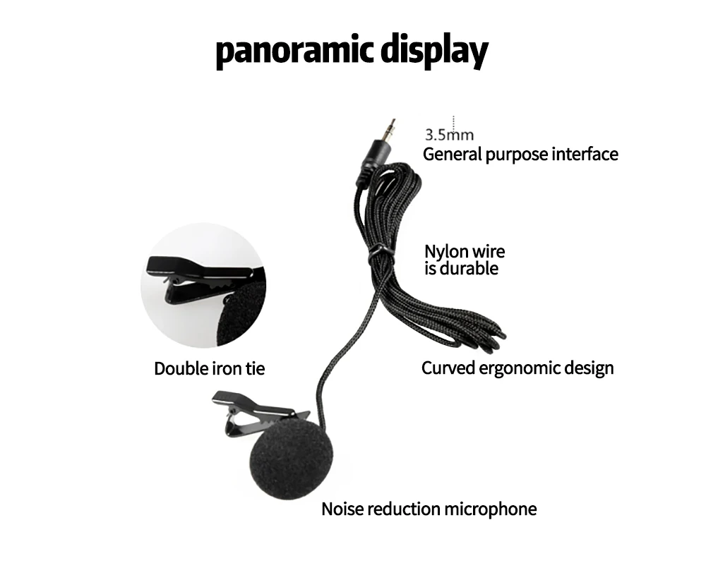 3,5 мм разъем зажим для галстука всенаправленный микрофон мини аудио Микрофон для компьютера ноутбука телефон мини всенаправленный микрофон
