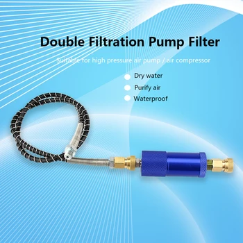 

Paintball PCP Hand Pump Air Filter Water-Oil Separator FilteringQuick Connec High Pressure M10x1 Thread 50cm Hose