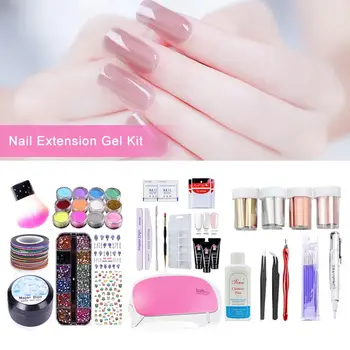 

Nails Extensions Poly Gel Set LED Clear UV Gel Varnish Nail Polish Art Kit Quick Building For Nails Extensions Polygel