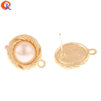 

Cordial Design 50Pcs 16*19MM Jewelry Accessories/Earrings Stud/Hand Made/Imitation Pearl/Round Shape/Earring Findings/DIY Making