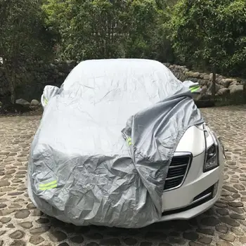 

Silver Coat Full Car Cover Waterproof Dust Rain Snow Resistant Sun Protection Breathable Car Covers