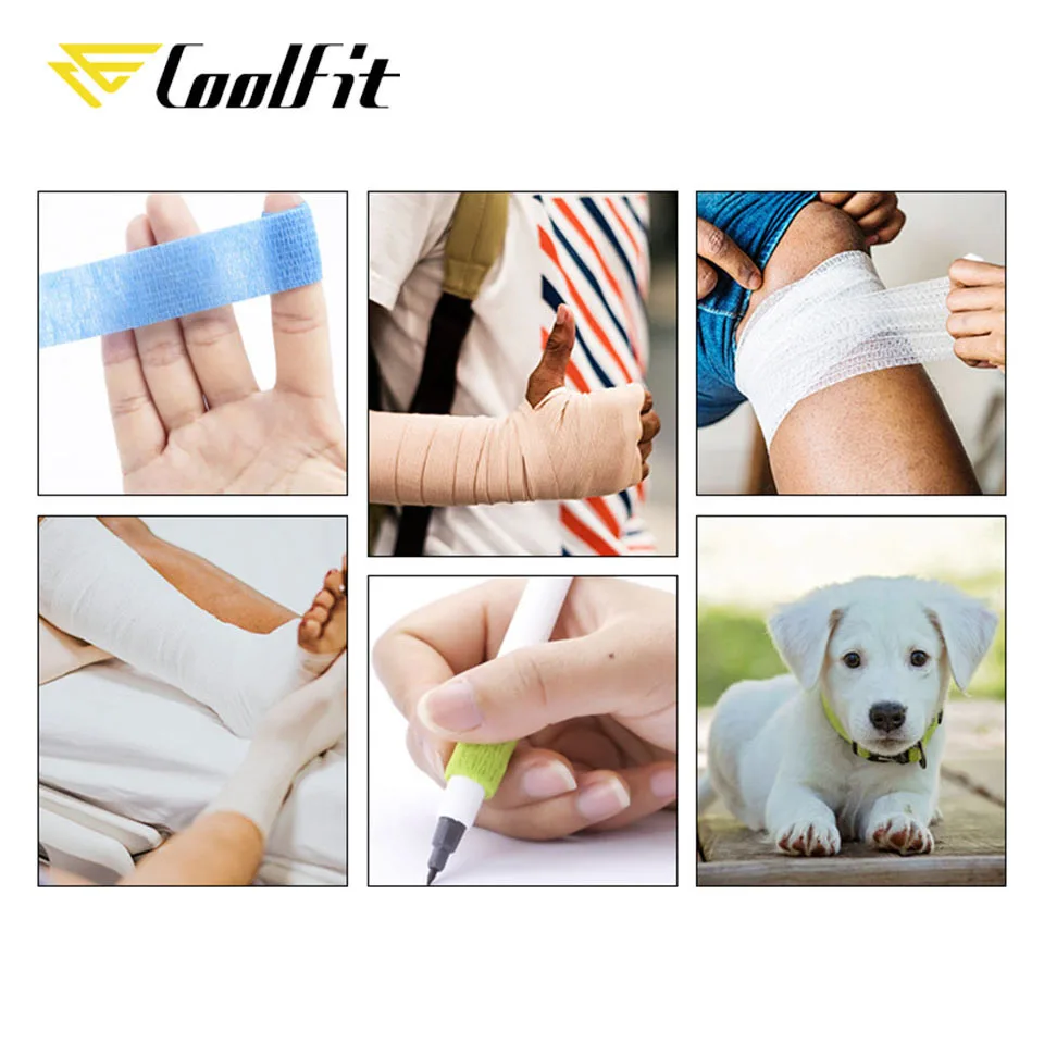 CoolFit Self-adhesive Bandage Flex Elastic Non-woven Outdoor Mask Sports Ankle Bracers Protection Finger Camo guise Tape