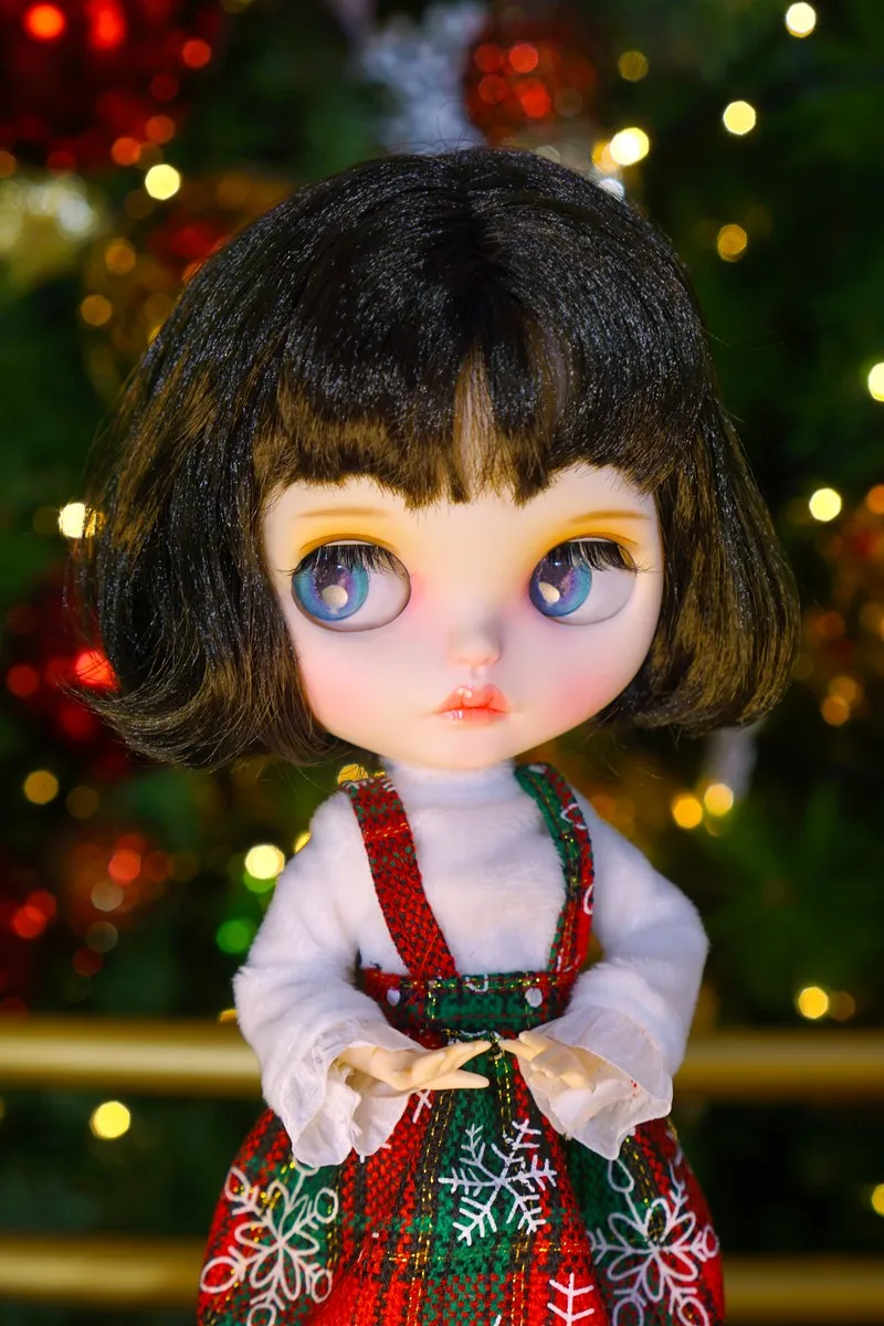 Кукла blyth icy licca, рождественское платье, красная шляпа, белая рубашка, Милая зимняя одежда, Подарочная игрушка, подходит для куклы 1/6