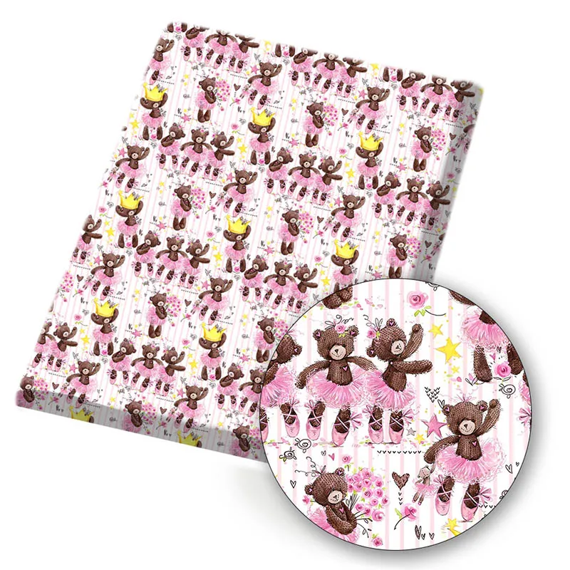

Polyester Cotton Fabric Printed Cloth Sheets DIY Dress Crafts Supplies DIY Handmade Bags Home Textile Patchwork 45*150cm 1pc
