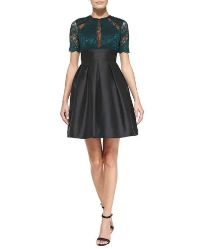 Vestidos de festa longo короткий рукав robe de soiree Новая мода горячее сексуальное кружевное нарядное платье короткое вечернее платье