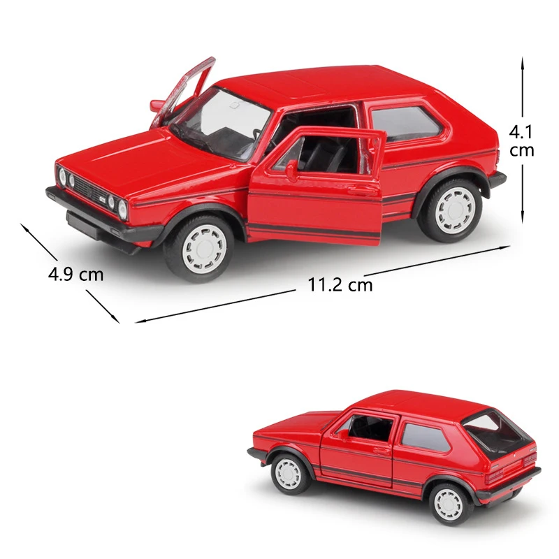 WELLY литой 1:36 Масштаб VW Golf I GTI Similator игрушечный автомобиль модель автомобиля оттягивающийся Металлический Игрушечный Автомобиль для детей Коллекция подарков