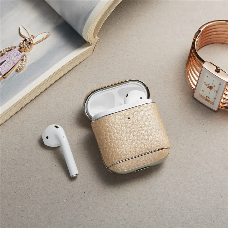 Для Apple AirPods 1/2 кожа и PC наушники защитный чехол Bluetooth беспроводные чехлы для наушников зарядная коробка противоударные сумки