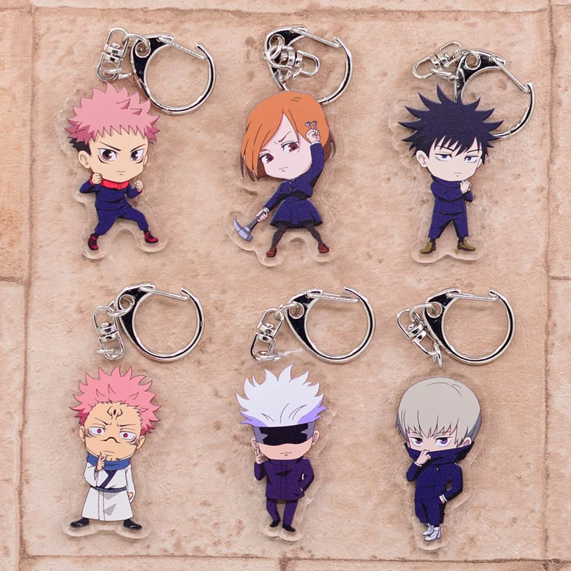 Hot Fashion Jujutsu Kaisen Keychain Yuji Itador Gojo Satoru Double 
