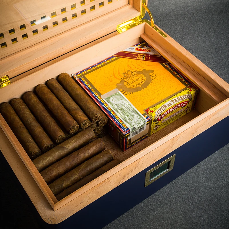 COHIBA испанский кедр Дерево W/увлажнитель гигрометр чехол для сигар держать 80 хьюмидор для сигар коробка путешествия Humidor новое поступление