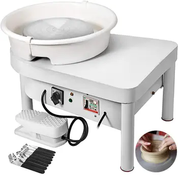 

VEVOR Pottery Forming Machine 25CM Electric Pottery Wheel 350W with Foot Pedal and Detachable Basin for Ceramics Clay Art Craft