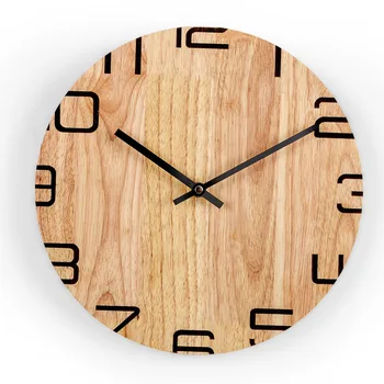 

Wood Retro Wall Clock Simple Mute Round Quartz Art Clock Wall Vintage Bedroom Decor for The Home Living Room Decoration MM50WC